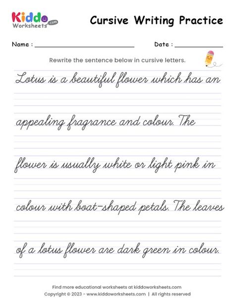 Writing Skills Worksheets, English Cursive Writing, Writing Short Story, Cursive Letters Worksheet, Cursive Writing Practice Sheets, Student Worksheet, Cursive Writing Worksheets, Cursive Words, Writing Practice Worksheets