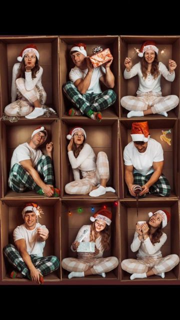 Christmas Party Photoshoot, Photo Ideas Christmas, Tall Wardrobe, Prom Photography Poses, Christmas Photo Ideas, Christmas Family Photoshoot, Christmas Party Photo, Family Collage, Prom Photography