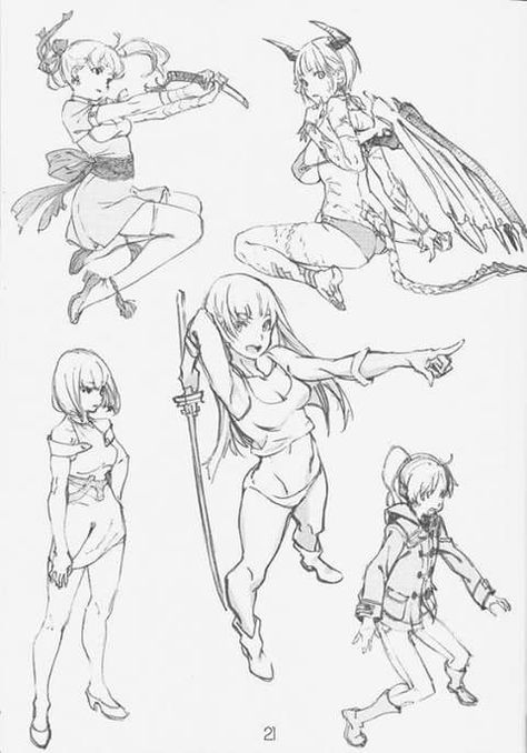 Anime Character Sketches, Pose Manga, Anime Pregnant, Character Design Cartoon, Different Poses, 캐릭터 드로잉, Character Sketches, Poses References, Figure Drawing Reference