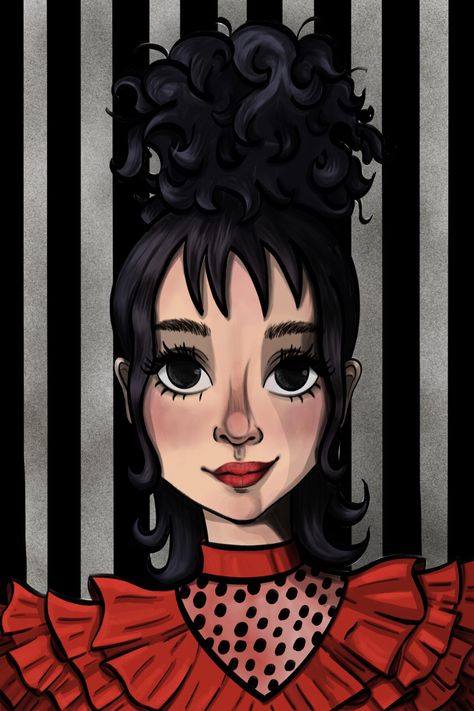 Illustration Lydia Deetz Beetlejuice film #beetlejuice #illustration #procreate #aesthetic #drawing #draw By @jessicafateiga Lydia Deetz Drawing, Beetlejuice Illustration, Beetlejuice Painting, Beetlejuice Drawing, Lydia Deetz Cartoon, Halloween Sketchbook, Beetlejuice Film, Lydia Deetz Beetlejuice, Procreate Aesthetic