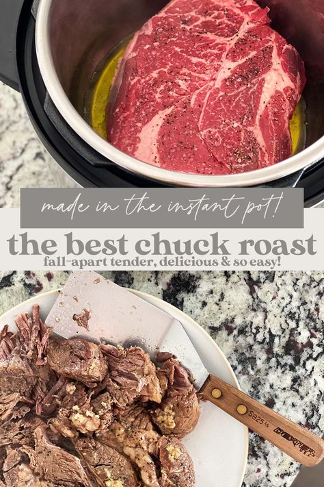 Beef Chuck Roast Instapot, Chuck Roast Ideas Instant Pot, Beef Chuck Roast Recipes Instant Pot Easy, Chuck Roast Stew Instant Pot, Beef Chuck Instant Pot, Bone In Chuck Roast Instant Pot, Chuck Shoulder Roast Instant Pot, Chuck Roast In Pressure Cooker, Pressure Cook Chuck Roast