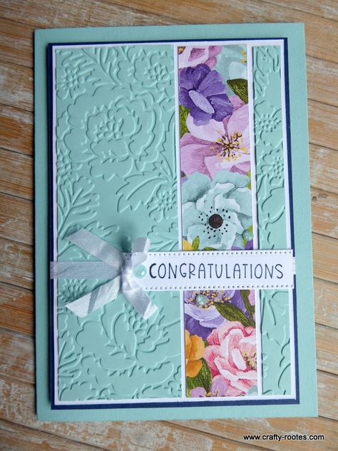 Congratulations Cards Handmade Ideas, Su Anniversary Card Ideas, Spring Greeting Cards, Su Anniversary Cards, Gorgeous Garden Dies Stampin Up Cards, Su Dainty Flowers Dsp, Stampin Up Congratulations Cards, Stamping Up Cards 2022-2023, Spring Cards Ideas