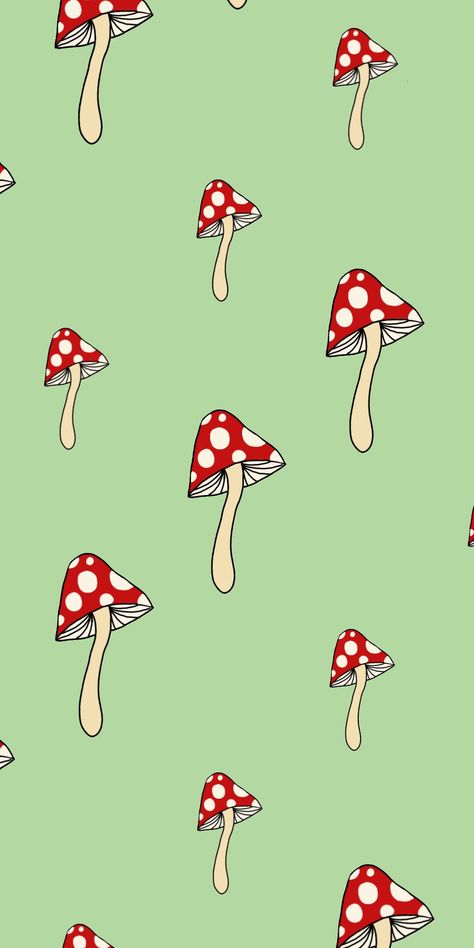 Mushroom Wallpaper Iphone, Vintage Mushroom Wallpaper, Cute Mushroom Wallpaper, Monalisa Wallpaper, Mushroom Background, Mushroom Wallpaper, Frog Wallpaper, Cute Mushroom, Iphone Wallpaper Pattern