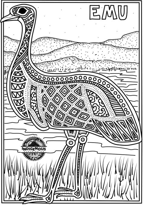 Indigenous Clothing, Australian Colours, Animal Colouring, Aboriginal Art Symbols, Aboriginal Art Dot Painting, Fathers Day Coloring Page, Aboriginal Dot Painting, Free Kids Coloring Pages, Aboriginal Dot Art