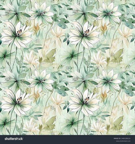 Watercolor Flower Digital Print Seamless Pattern Stock Illustration 2491166131 | Shutterstock Watercolor Allover, Flower Allover, Floral Design Pattern, Asian Flowers, Flower Pattern Design, Digital Flowers, Watercolor Flower, Abstract Flowers, Floral Wallpaper