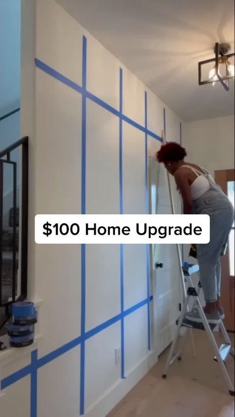 $100 Home Upgrade! Paneling is a quick and easy way to update your home! #diy #homeimprovement #diyhomeprojects Home Office Inspiration, Diy House Renovations, Accent Walls In Living Room, Patio Diy, Bed Diy, Furniture Bed, Diy Home Repair, Anna White, Shower Remodel