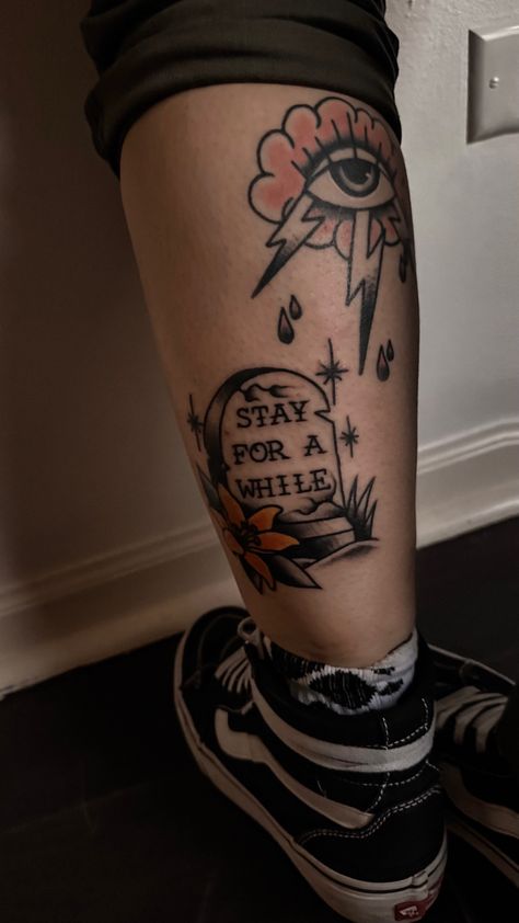 Daylily Tattoo Movements, Movements Band Tattoo, Midwest Emo Tattoo, Movements Tattoo, Traditional Music Tattoo, Daylily Tattoo, Grave Tattoo, Emo Tattoos, Tattoo Board