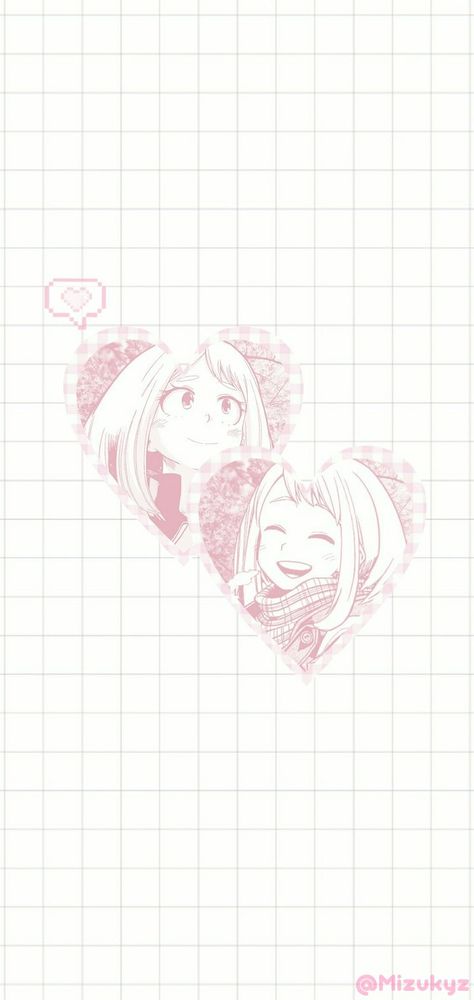 Mha Pink Wallpaper, Mha Iphone Wallpaper, Ochako Uraraka Wallpaper Aesthetic, Ochaco Wallpaper, Ochako Wallpaper, Mha Wallpaper Aesthetic, Uraraka Wallpaper, Wallpapers Anime, Anime Head