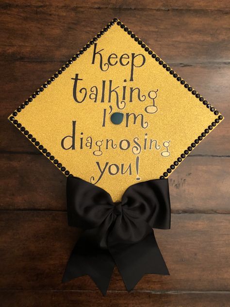 Counselor Graduation Party, Counselor Graduation Pictures, Psychology Graduation Party Ideas, Bs Psychology Graduation Cap, Graduation Cap Masters Degree, Counseling Graduation Cap Ideas, Grad Cap Psychology, Human Services Graduation Cap, College Grad Cap Ideas Psychology