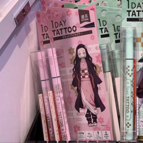 Nezuko Merch, Anime Cosmetics, Demon Slayer School, Nezuko Kamado, Kawaii Food, School Items, Tokyo Japan, School Stuff, Kyoto