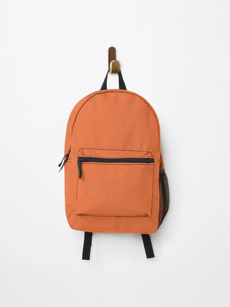 "Bright Orange Solid Color" Backpack for Sale by nonsensegoods | Redbubble Colorful Backpacks, Bright Orange, Solid Color, Backpacks, My Style, Orange, For Sale, Color