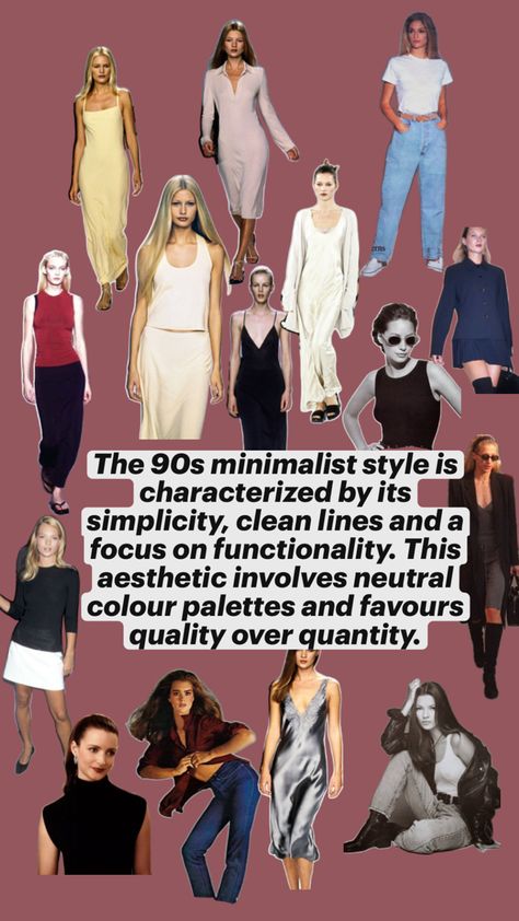 90s Minimalism Fashion, 90s Inspired Outfits, 2000 Fashion, Quality Over Quantity, 90s Models, White And Beige, 90s Fashion Outfits, Fashion Mood Board, Fashion Collage