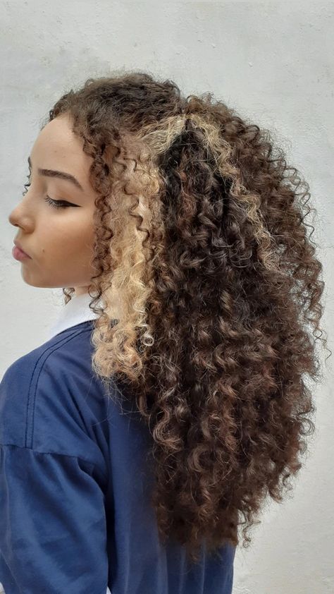 Curly Hair Inspo, Dyed Curly Hair, Colored Curly Hair, Hair Dye Ideas, Long Curly Hair, Long Curly, Hair Dye, Hair Color Ideas, Hair Colors