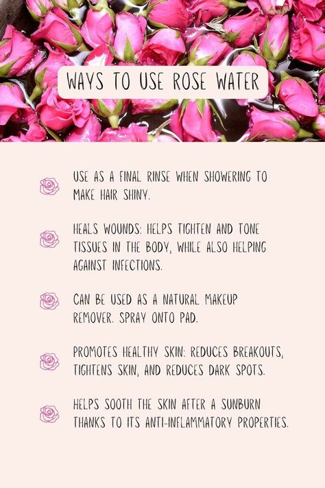 Using rose water. Rose Water Benefits Hair, Rose Water Hair, Rose Water Face Mist, Rose Water Benefits, Rose Water Diy, Rose Toner, Natural Makeup Remover, Rose Water Toner, Water Benefits