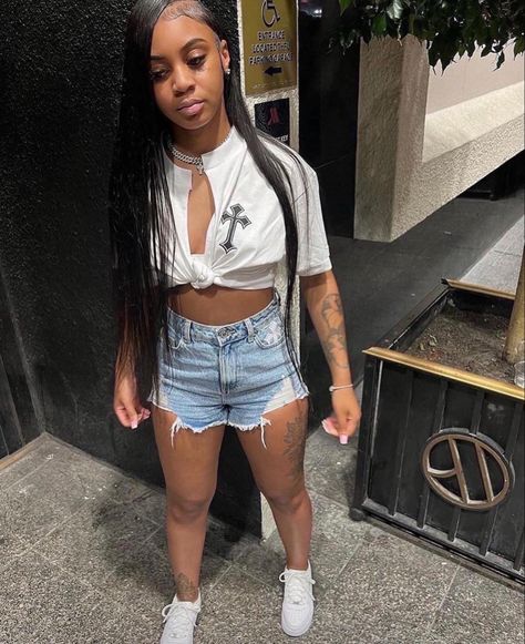 Shorts And Crop Top, Baby Boy Outfits Swag, Jean Short Outfits, Birthday Outfit For Women, Teen Swag Outfits, Cute Birthday Outfits, Vacay Outfits, Shein Outfits, Shorts Outfit