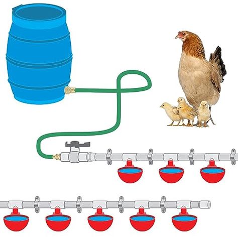 Chicken Watering System, Chicken Waterer Diy, Chicken Waterer, Diy Chicken Coop Plans, Diy Chicken, Coop Plans, Watering System, Chicken Coop Plans, Diy Chicken Coop