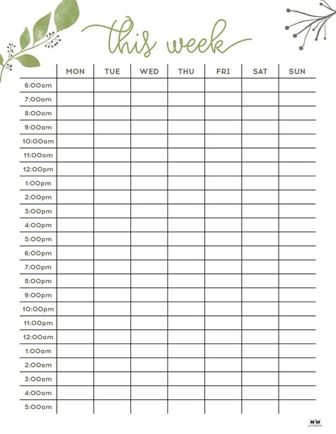 Hourly Planners - FREE Printables | Printabulls Struktur Teks, Timetable Template, Daily Planner Printables Free, Weekly Planner Free Printable, Daily Planner Hourly, Weekly Hourly Planner, Free Daily Planner, Study Planner Printable, Weekly Planner Free