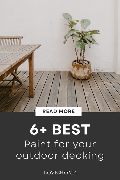 Instantly boost the look of your outdoor decking area with one of these best decking paints. We are here to help you find out which one is right for you! Decking Paint Ideas, Painted Deck Ideas Colour, Decking Paint Ideas Colour, Painted Decking, Decking Colours Ideas, Paint 2023, Deck Sealer, Outdoor Decking, Colour Guard