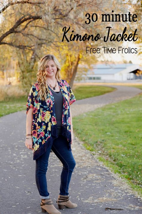 Kimono Jacket Diy, Kimono Tutorial, Kimono Diy, Jacket Diy, Diy Kimono, Kimono Floral, Diy Jacket, Sew Ins, Kimono Pattern