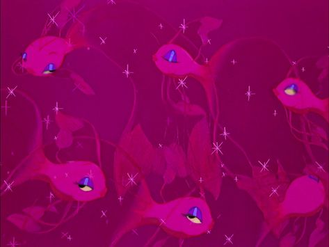 Pink Goldfish, Arabian Dance, Dance Sequence, Disney Fantasia, Old Cartoon Network, Aesthetic Disney, Disney Screencaps, Fantasia Disney, Pink Fish