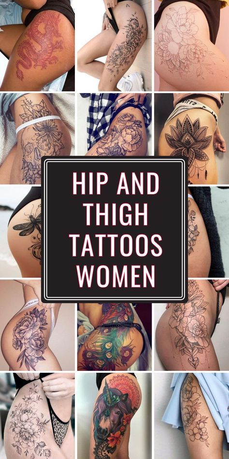 Nature Hip Tattoo, Lineless Tattoo, Mandala Hip Tattoos Women, Tasteful Tattoos For Women, Meaningful Thigh Tattoos For Women, Side Piece Tattoos For Women, New Tattoos For Women, Side Hip Tattoos Women, Unique Tattoos For Women Meaningful