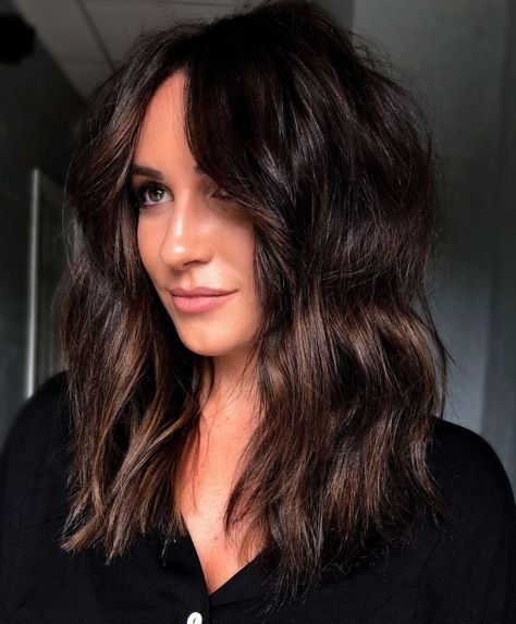 Shoulder-Length Cut for Thick Hair Best Haircuts For Thick Hair, Medium Shaggy Hairstyles, Long Sleek Hair, Bridesmaid Hair Clips, Medium Shag Haircuts, Haircuts For Thick Hair, Cleveland Tn, Thick Hair Cuts, Thick Wavy Hair