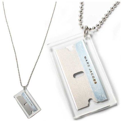 Marc Jacobs razor blade necklace Razor Blade Jewelry, Blade Necklace, Marc Jacobs Jewelry, Yami Kawaii, Razor Blade, Jewelry Fashion Trends, Cute Jewelry, Dog Tag Necklace, Sake