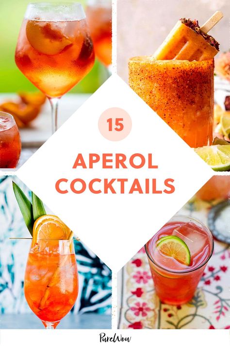 Summer Cocktails Aperol Cocktails, Aperol Drinks, Spritz Drink, Aperol Spritz Recipe, Wine Cocktail Recipes, Spritz Recipe, Cocktail Appetizers, Orange Cocktails, Refreshing Summer Cocktails