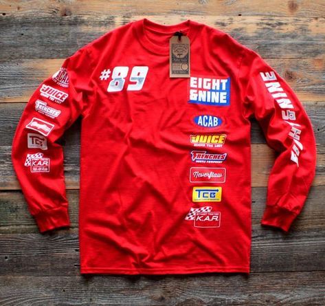 Drag Race Custom Jersey Tee Red L/S Witcher Wallpaper, Motocross Jersey, Racing Stickers, Streetwear For Men, Streetwear Shirts, Moto Cross, Shirt Design Inspiration, Gym Tops, Stylish Boys