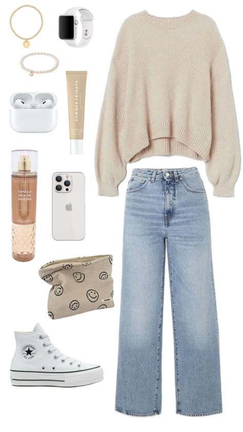 #outfit #outfitinspo #vanillagirl #vanillagirloutfit #vanillagirlaesthetic Casual Fashion Aesthetic, School Outfits Fall, Fashion Outfits Winter, Fall Fashion Casual, School Ootd, Styling Fashion, Casual Preppy Outfits, Trendy Outfits For Teens, Fashionable Outfits