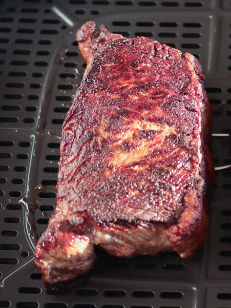 Air Fryer Strip Steak, Air Fryer New York Strip Steak, Strip Steak In Air Fryer, Air Fryer Ny Strip Steak, Yellowfin Tuna Steak, Air Fryer Steaks, Steak In Air Fryer, Steak Cooking Chart, Steak Air Fryer