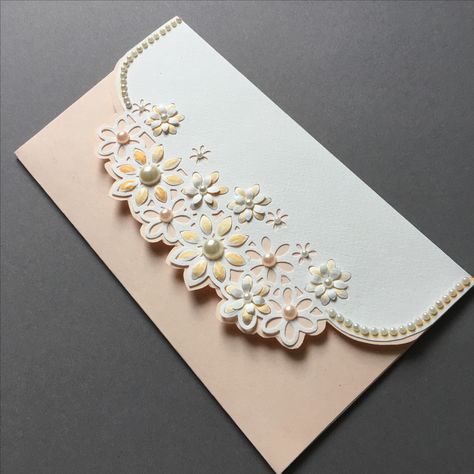 Edgeable Dies Cards, Handmade Envelopes For Wedding, Handmade Greeting Card Designs, Fancy Envelopes, Gift Cards Money, Decorated Envelopes, Wedding Cards Handmade, Handmade Envelopes, Envelope Art