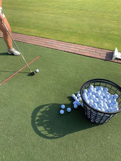 Driving Range Aesthetic Golf, Golfing Aesthetic Girl, Golf Tournament Aesthetic, Golf Clubs Aesthetic, Summer Golf Aesthetic, Golf Range Aesthetic, Preppy Golf Aesthetic, Girls Golf Aesthetic, Playing Golf Aesthetic