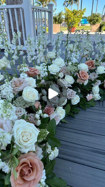 Studio Floresa | Palm Beach Floral Design on Instagram: "Flower meadows really make for the dreamiest ceremony ✨
.
.
.
.
#palmbeachflorist #florist #miamiwedding #palmbeachwedding #westpalmbeach #weddingflorist #eventflorist #birthday #palmbeachflowers #bridalshower #dinnerparty #babyshower #engaged #weddingplanning #eventplanning #microevent #microwedding #florals #romanticflorals #gardenstyle #pastelflowers #jupiterwedding #jupiter #flowers #palmbeach #jupiterflorist #westpalmbeachflorist" Floor Flower Arrangements, Flower Meadows, Beach Floral, Palm Beach Wedding, Miami Wedding, Pastel Flowers, Wedding Inspirations, Wedding Florist, Garden Styles