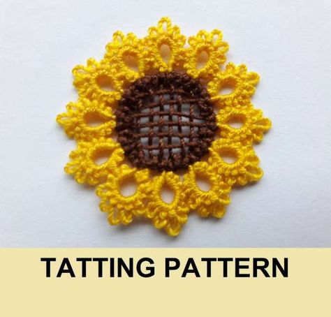 Tatting Flowers Pattern, Tatting Flower, Tatted Flowers, Lace Tatting, Tatting Ideas, Tatting Patterns Free, Needle Tatting Patterns, Shuttle Tatting, Shuttle Tatting Patterns