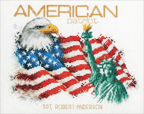 Free 2-day shipping on qualified orders over $35. Buy Dimensions Counted Cross Stitch Kit 10"X8"-American Patriot (14 Count) at Walmart.com Patriotic Cross, Military Cross, Dimensions Cross Stitch, American Symbols, Diy Cross, Diy Cross Stitch, American Patriot, Counted Cross Stitch Kits, Stitch Kit