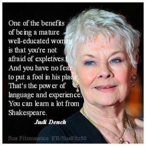 ~ Judi Dench ~ Growing Older Quotes Woman, Growing Older Quotes, Judy Dench, Aging Quotes, Growing Older, Beth Moore, Ballerina Style, Judi Dench, Wise Women