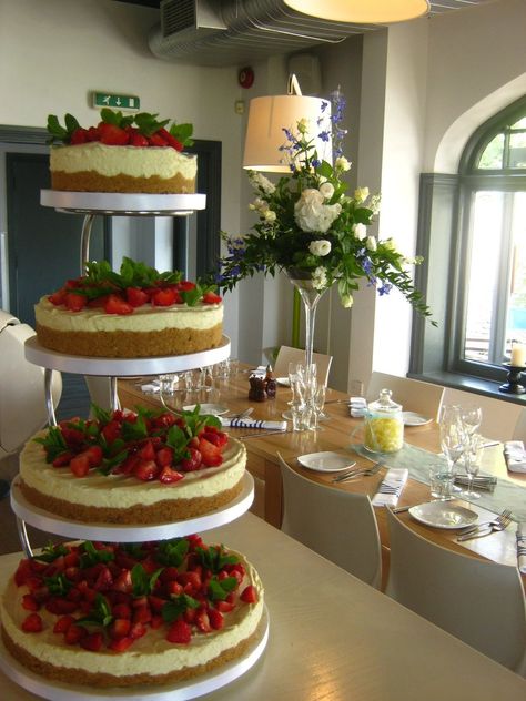 Cheesecake Wedding Cakes, Cheesecake Wedding, Strawberry Wedding Cakes, Renewal Vows, Cheesecake Wedding Cake, Cake Alternatives, Wedding Cheesecake, Wedding Strawberries, Wedding Cake Prices