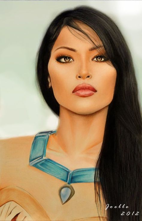 Realistic Pocahontas Art Cool Pictures To Draw, Facial Images, Disney Pocahontas, Princesa Disney, Disney Princess Art, Princess Art, Disney Fan Art, Disney Girls, Disney And Dreamworks