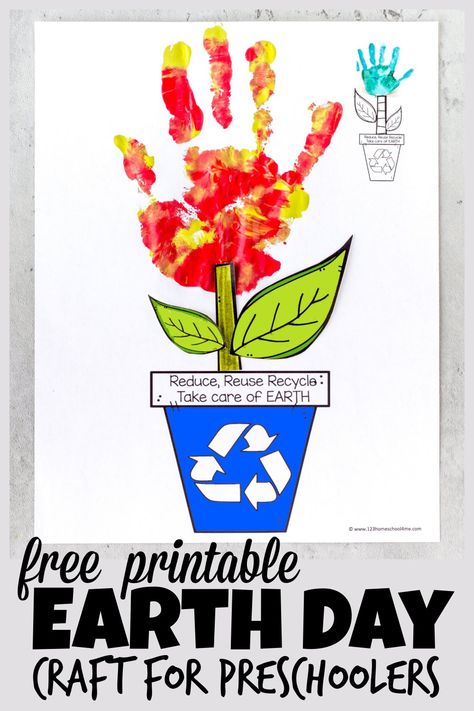 Are you looking for a super cute and fun-to-make Earth Day craft for preschoolers? This Earth Day Flower project is a combination of a earth day art for preschool, toddler, pre-k, kindergarten, first grade and a earth day printable activity to cut and paste. I just love printable crafts for kids to simplify earth day preschool! Simply print pdf file with earth day craft for kids template and you are ready for your Earth Day Theme. Earth Day Lessons Preschool, Earth Week Crafts For Toddlers, Earth Day For Preschoolers, Earth Day For Toddlers, Earth Day Art And Craft For Preschool, Earthday Art For Preschool, Earth Day Art Projects For Preschoolers, Going Green Crafts, Pre K Earth Day Activities