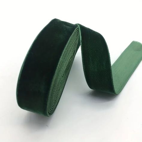 3 Yards Long Wide Single Sided Flocking Belt For Flower Gift Jewelry Box Packaging Bow Headwear Necklace Decorative Accessories Diy Jewelry Making Supplies - Temu Diy Christmas Ribbon, Velvet Ribbon Wedding, Green Velvet Ribbon, Cheap Ribbon, Dark Green Velvet, Rainbow Ribbon, Stepping Stone, Wedding Ribbon, Green Ribbon