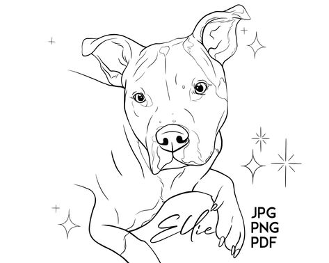 Dog Outline Tattoo Silhouettes, Cartoon Dog Tattoo, Pet Portrait Tattoo, Pet Line Art, Pet Sketch, Dog Portrait Tattoo, Pet Brand, Doodles Ideas, Sketch Cartoon