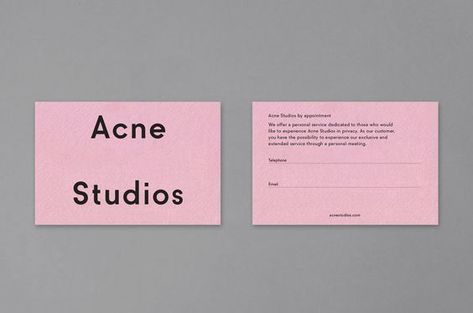 Typographie Logo, Acne Studio, Vip Card, 카드 디자인, Fashion Logo Design, Visiting Cards, New Energy, Home Logo, Corporate Design