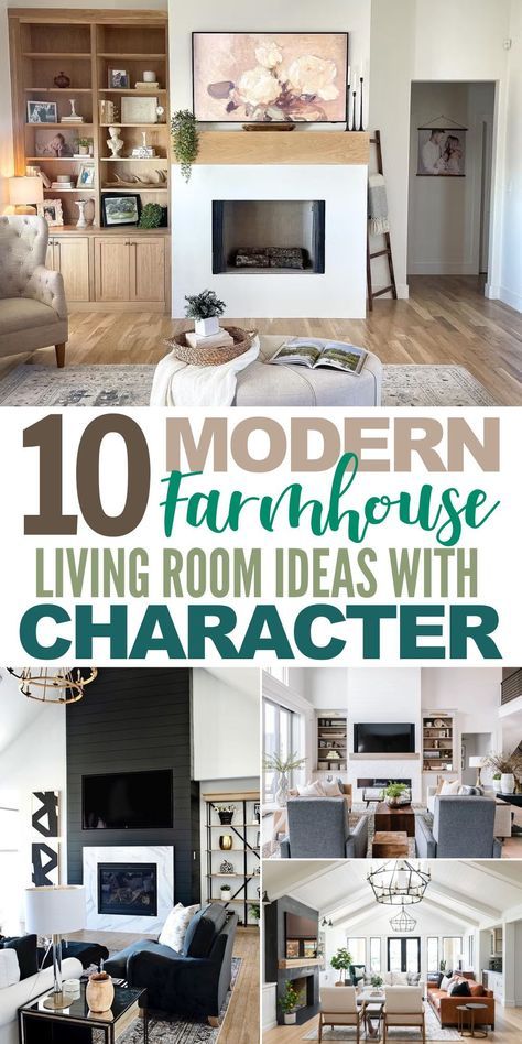 Explore chic modern farmhouse living room ideas 🛋🌿 Blend rustic warmth with modern sophistication. Find inspiration in cozy furniture, neutral tones, and unique decor accents! #InteriorDesign #FarmhouseLiving #HomeInspiration Contemporary Farmhouse Living Room Ideas, Open Floor Plans Decorating Ideas, Modern Southern Home Decor Living Room, Family Room Styles, Great Room Modern Farmhouse, Modern Farmhouse Living Room Windows, Modern Farmhouse Home Decor Ideas, Modern Farmhouse Couch Living Room, Farmhouse Chic Living Room Decor Ideas