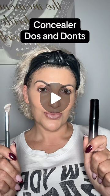 Cristina Pignataro on Instagram: "Concealer dos and donts! Here are a few tips and tricks to help you get the most flawless concealer application. 

Concealer @maccosmeticsusa @maccosmetics 
Concealer Brush @thebkbeauty Angie hot and flashy

#concealer #concealertutorial #concealerhack #makeuptips #makeuptipsandtricks #makeupforbeginners #easymakeup #makeuptutorial #beautytips #dosanddonts #makeupover40 #makeupartist #promakeupartist #concealerbrush #maccosmetics #bkbeauty" How To Apply Concealer With A Brush, Best Concealer For Over 40, How To Put Concealer On, Where To Put Concealer, Hot And Flashy, Concealer Tutorial, Blending Concealer, Concealer Application, Concealer Tricks