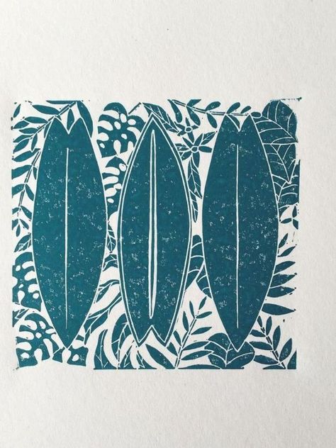 Surf Lino Print, Lino Design, Surfer Art, 2025 Trends, Lino Cuts, Lino Printing, Lino Art, Lino Prints, Lino Cut