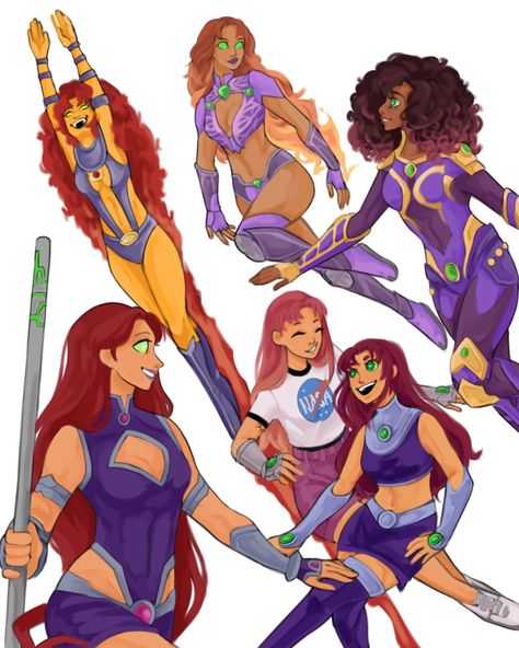 Starfire Comics, Starfire Dc, Toriel Undertale, Dc Fanart, Robin Starfire, Star Fire, Nightwing And Starfire, Dc Comics Girls, Teen Titans Fanart