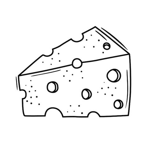 Premium Vector | Hand drawn piece of cheese sketch illustration Dairy product doodle drawing Dairy Products Drawing, Cheese Sketch, Dairy Illustration, Cheese Doodle, Cheese Drawing, Sketch Illustration, Stationery Templates, Business Card Maker, Flyer Maker