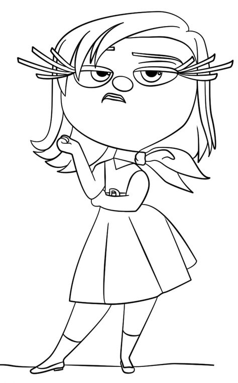 Inside Out Coloring Pages Disgust Inside Out Coloring, Inside Out Coloring Pages, Best Coloring Pages, Inside Out Characters, Free Kids Coloring Pages, Princess Coloring Pages, Coloring Page Ideas, Easy Coloring Pages, Cartoon Coloring Pages