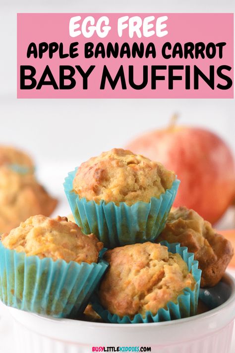 Avery Recipes, Abc Muffins, Egg Free Muffins, Baby Treats, Dairy Free Baby, Muffins Apple, Carrot Baby, Banana Carrot Muffins, Baby Led Weaning Breakfast